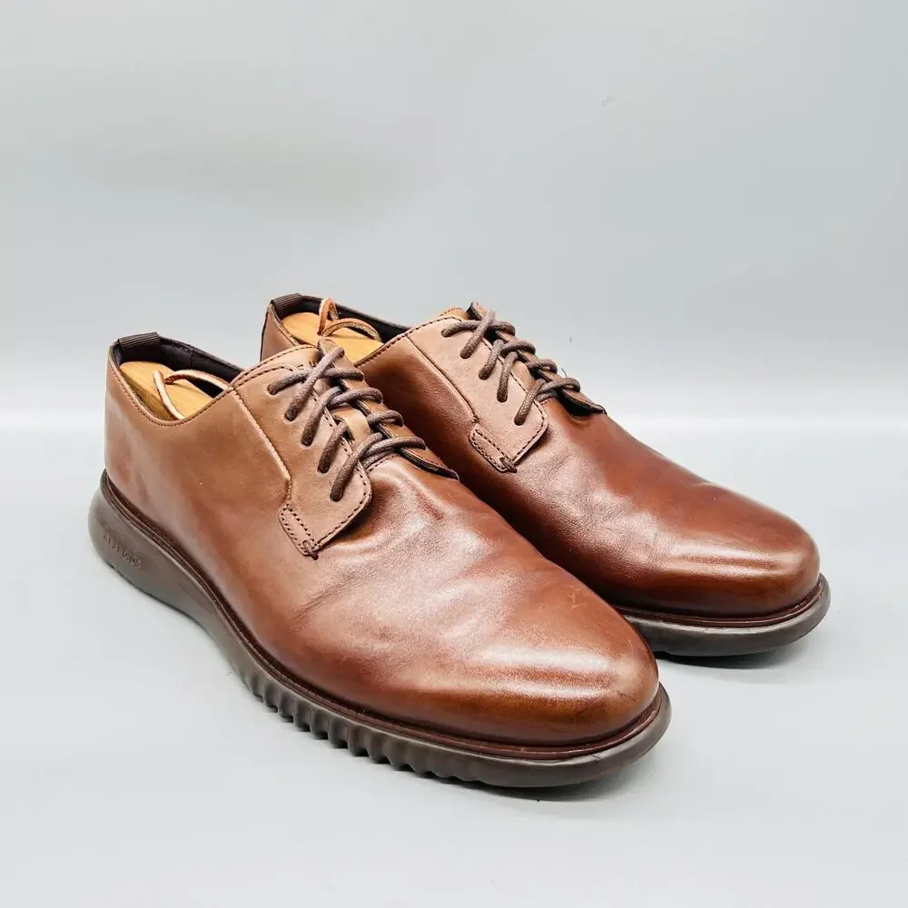 Cole Haan Shoes Mens 10.5 Brown Leather Grand OS Derby Oxford Dress Comfort